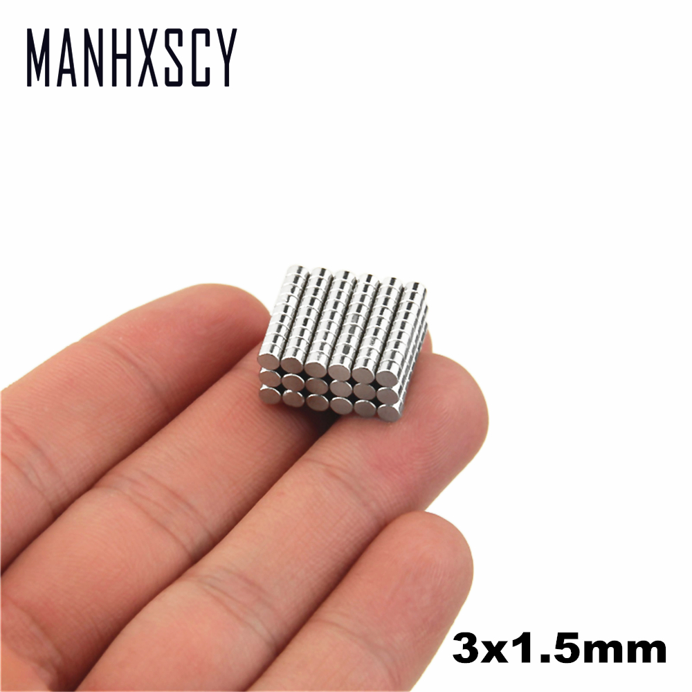 100 Tiny Magnets 3x1.5 mm Neodymium Disc small craft magnet 3mm dia x 1.5mm 