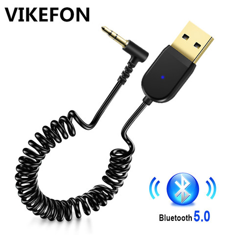 VIKEFON USB Bluetooth 5.0 Receiver Stereo Wireless Adapter 3.5mm Jack Aux Bluetooth Audio Receiver Music Car Kit Transmitter Mic ► Photo 1/6