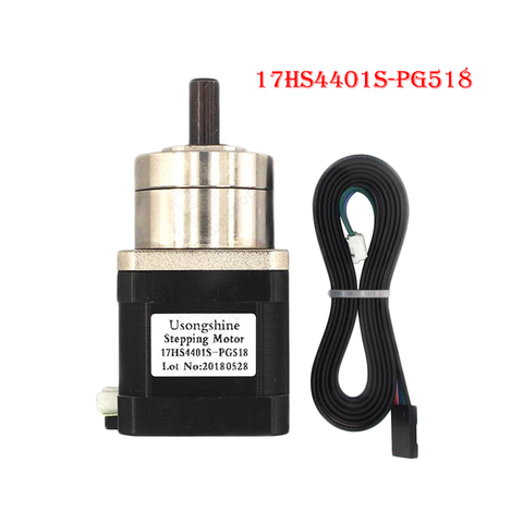 17hs4401s-4-lead Nema17 Stepper Motor 42 motor Extruder Gear Stepper Motors Ratio 5:1 Planetary Gearbox 17HS4401S-PG518 ► Photo 1/6