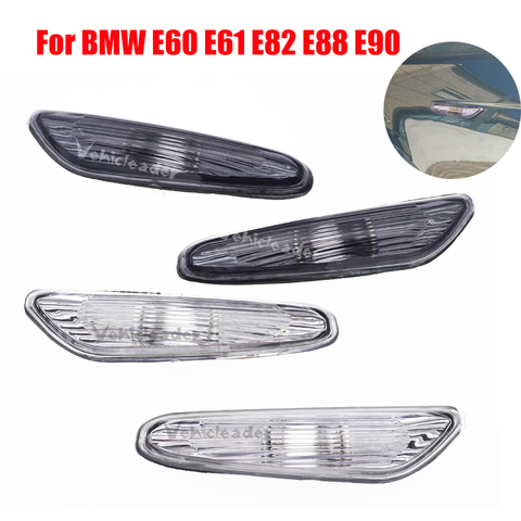 2x Smoke/Clear Left+Right Turn Signal Indicator Lamp Side Marker Light Cover No Bulb For BMW E90 E91 E92 E93 3 Series 2006-2011 ► Photo 1/6