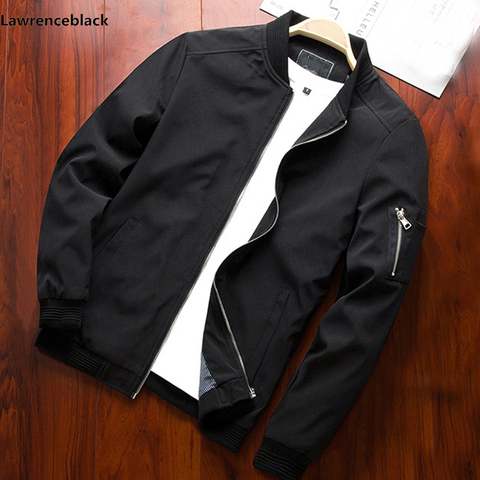 Men Bomber Jacket Thin Slim Long Sleeve baseball Jackets Windbreaker Zipper Windbreaker Jacket Male Outwear Brand Clothing 6580 ► Photo 1/6