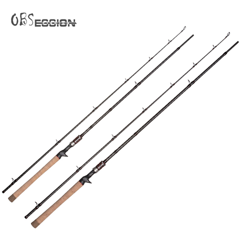 Heavy Baitcasting Casting Carbon fishing rod  6'8 2.05m H 2 Sections jigging rod Freshwater Catfish Snakehead Fishing Tackle ► Photo 1/6