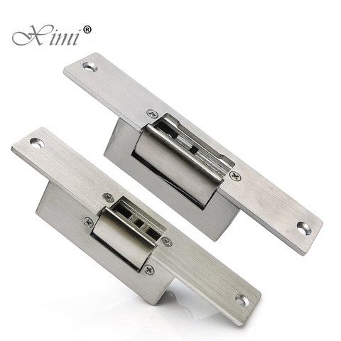 Electric Strike Lock Narrow Type Electric Door Lock for Home Office Wood Metal Door NO Mode Fail Secure DC 12V Access control ► Photo 1/6