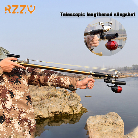 High Precision Hunting Slingshot Powerful Upgrade Outdoor  Telescopic Folding Catapult with Laser Outdoor Shooting Accessories ► Photo 1/6