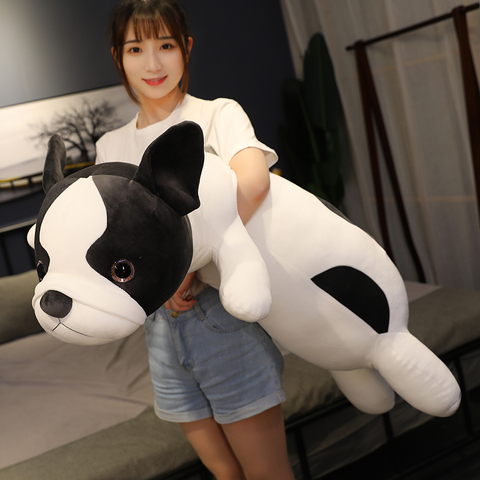 80-120cm Lying French Bulldog Plush Toys Staffed Cute Dog Puppy Animal Doll Soft Long Sleep Pillow Cushion Kids Girls Gift ► Photo 1/6