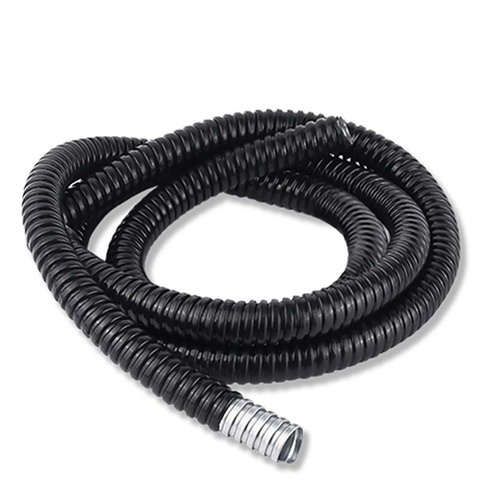 5M Length High Quality Black Plastic Coated Metal Hose Waterproof Threaded Corrugated Flexible Pipe Cable Line Sleeve Protecter ► Photo 1/6