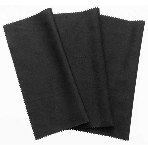 3x microfiber cleaning cloth 20x19cm, black cleaning cloths, touchscreen, smartphone display, glasses, laptop, lens, screen LED ► Photo 1/6