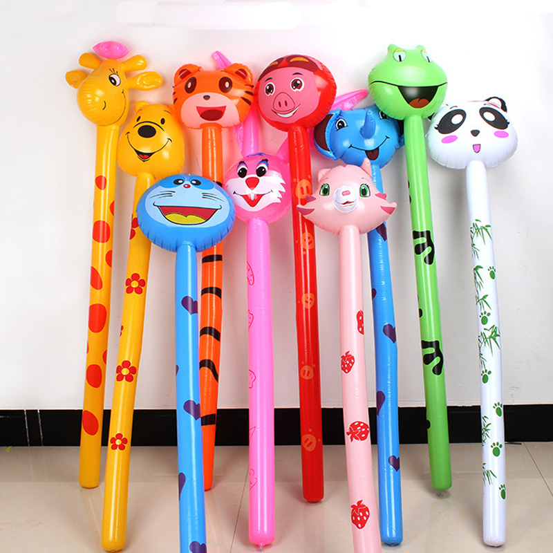Cartoon Inflatabel Animal Long Inflatable Hammer Stick Children Outdoor Toy S&K 