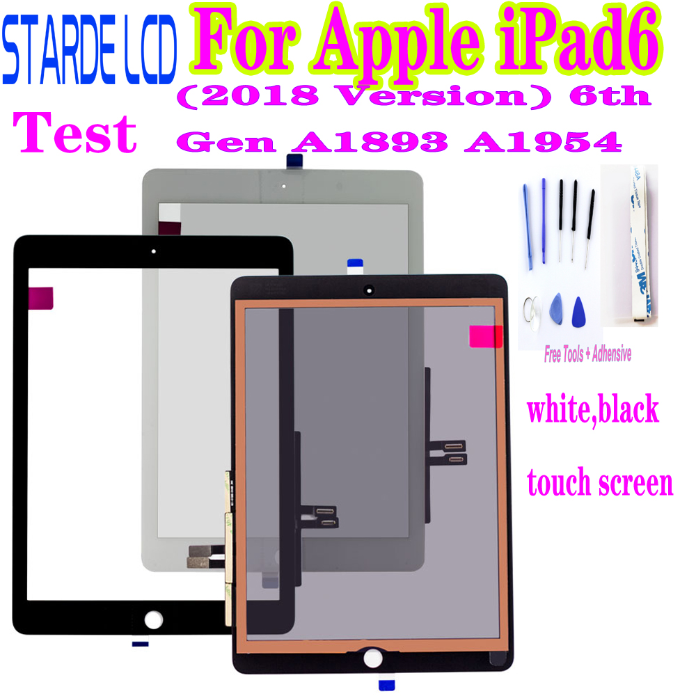 New For iPad 9.7 (2018 Version) 6 6th Gen A1893 A1954 Touch Screen Digitizer  Glass With Home Button +Tools+Tempered Glass