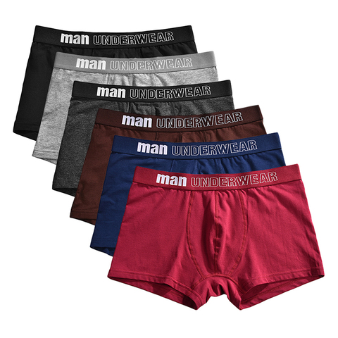 High Quality Men Boxers Short Boy 3PCS/Set Combed Cotton Breathable Male Underwear Mens Bodysuit Underpants S-3XL Vetement Homme ► Photo 1/6