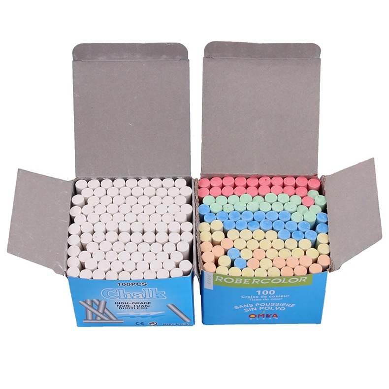 12pcs Colored Chalk (6 Colors) For Kids' Education, Teachers, Dustless Chalk