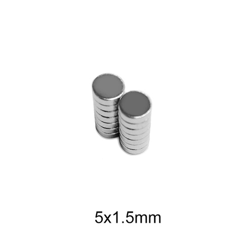 100~2000pcs 5x1.5 Thin Small Round Neodymium Magnet 5*1.5mm Permanent Magnet 5mm x 1.5mm Powerful Strong Magnets Disc 5*1.5 mm ► Photo 1/1