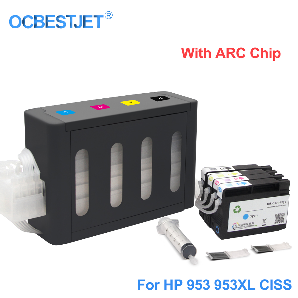 Empty Ciss System With Chip For HP OfficeJet Pro 7740 8710 8715