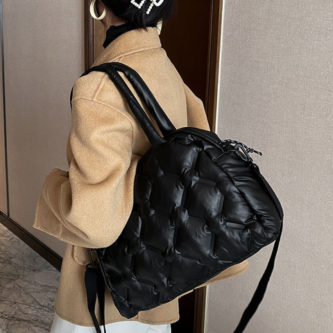 Luxury Women Handbag 2022 Winter Warm Down Shoulder Bags Female Large Capacity Shopping Crossbody Tote Bag Fashion Travel Clutch ► Photo 1/6