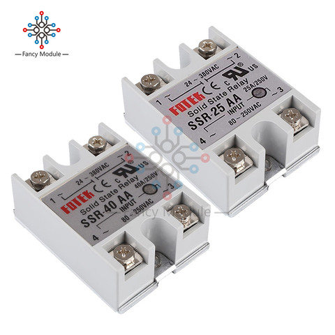 diymore AC-AC Solid State Relay SSR-25AA/40AA AC 80 -250V to 24 -380V AC Heatsink for Car ► Photo 1/6