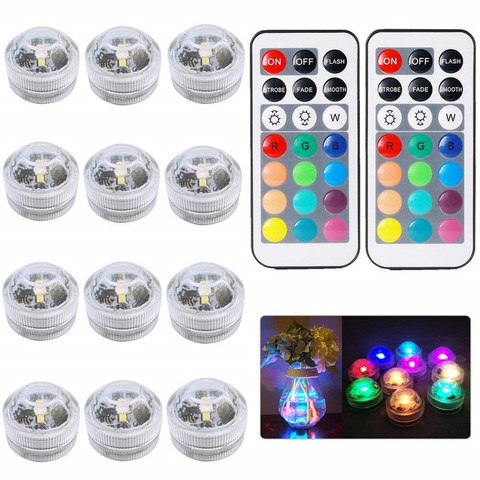RGB Submersible Light Battery Operated Remote Control Underwater Night Light Lamp for Outdoor Vase Fish Tank Pond Disco Wedding ► Photo 1/6
