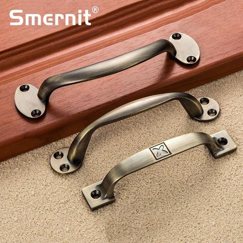 Antique Metal Door Handles Bronze Drawer Pulls Modern Kitchen Cabinet Handles and Knobs Furniture Handles Hardware Fittings ► Photo 1/6