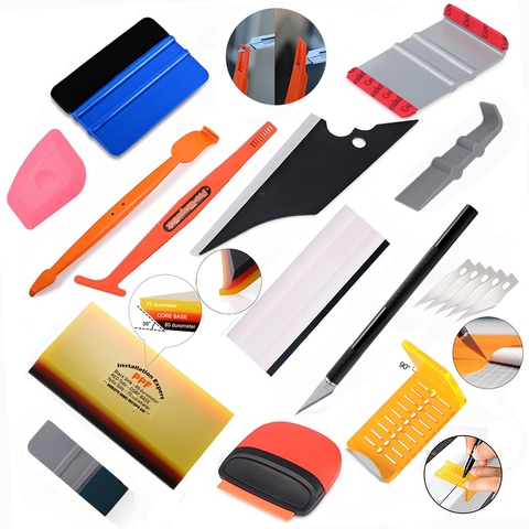 FOSHIO Car Accessories Wrapping Tools Carbon Fiber Vinyl Film Wrap Scraper Sticker Knife Kit Window Tinting Squeegee Undefined ► Photo 1/1
