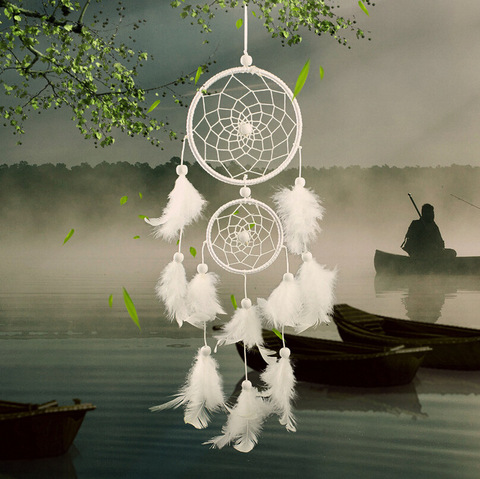Dream Catcher Room Decor Feather Weaving Catching Up The Dream Angle Dreamcatcher Wind Chimes Indian Style Religious Mascot ► Photo 1/6