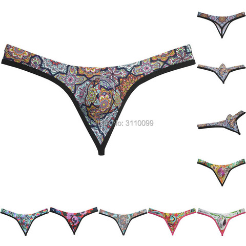 New Mens Bulge Thong String Stretchy T-back Sports Pouch Polychrome Tangas Hipster Underwear ► Photo 1/6