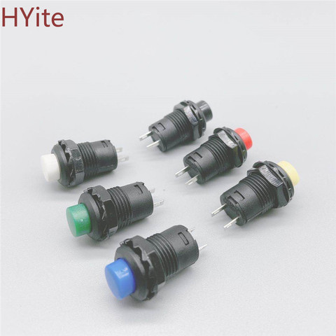 6pcs 12mm Lock Latching OFF- ON Push Button Switch maintained fixed pushbutton switches DS-428 ► Photo 1/5