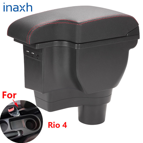 For Kia Rio 4 Armrest For Kia Rio 4 X-Line car armrest box Russi 2016 2017 2022 car accessories interior Easy install ► Photo 1/6