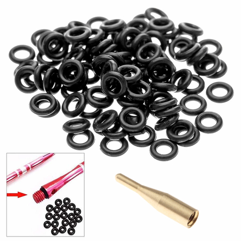 200PCS Darts Tip Rubber O Ring Black With 1PCS Tool Gasket Grip Washer Grommets Professional Darts Accessories ► Photo 1/5