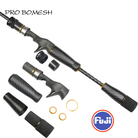 Pro Bomesh 1Set Fuji ACS ECS Reel Seat Carbon Fiber Split Grip Butt Grip Casting Handle Kit DIY Fishing Rod Accessory ► Photo 1/6