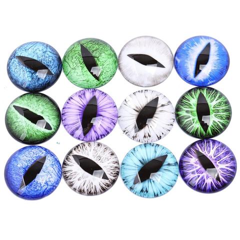 onwear mixed eye cabochon photo glass 14mm 20mm 25mm diy flatback jewelry findings for dolls making ► Photo 1/3