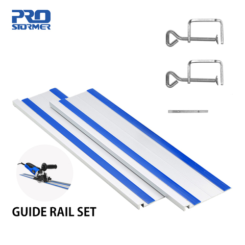 PROSTORMER 2pcs/set 350*83mm Electric Mini Circular Saw Guide Rail Set Straight Line Unlimited Extension Accessories for PTET030 ► Photo 1/6