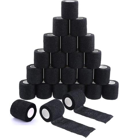 48/24/12/6 Black Tattoo Grip Bandage Cover Wraps Tapes Nonwoven Waterproof Self Adhesive Finger Protection Tattoo Accessories ► Photo 1/6