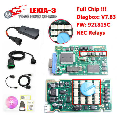 Best Full Chip Lexia 3 PP2000 V48/V25 Lexia3 Newest Diagbox V7.83 Lexia-3 Firmware 921815C Diagnostic Tool ► Photo 1/6