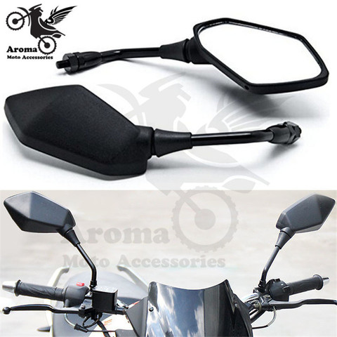 10mm 8mm screw black universal dirt pit bike rear view mirrors motocross part ATV Off-road motorbike rearview mirror for KTM husqvarna honda suzuki yamaha xj6 ybr 125 tdm 850 xt 600 motorcycle accessories moto mirrors ► Photo 1/6