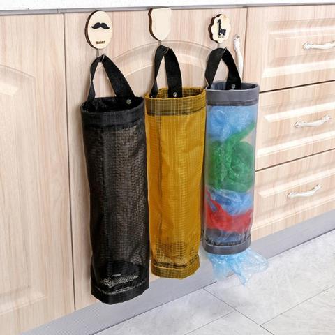 Home Grocery Bag Holder Wall Mount Plastic Bag Holder Dispenser Hanging Storage Trash Garbage Bag Kitchen Garbage Organizer ► Photo 1/6