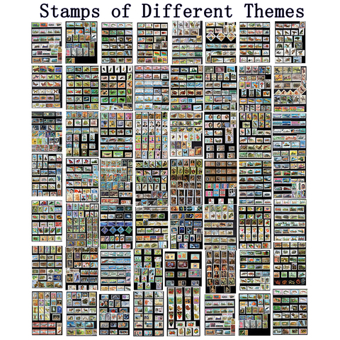 Different Themes Stamps Collection, Each Theme 50 Different Stamps, Used with Post Mark, World Real Postage Stamp, Stamp Set Lot ► Photo 1/6