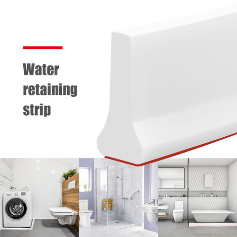 Bathroom Water Stopper Flood Barrier Rubber Dam Silicone Water Blocker Water Barrier Floor Partition Strips Dropshiping ► Photo 1/4