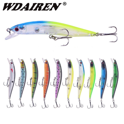 1Pcs 10cm 8g Laser Plastic Minnow Fishing Lures Floating Wobblers Crankbait Artificial Hard Baits For Bass Pike Fishing Tackle ► Photo 1/6