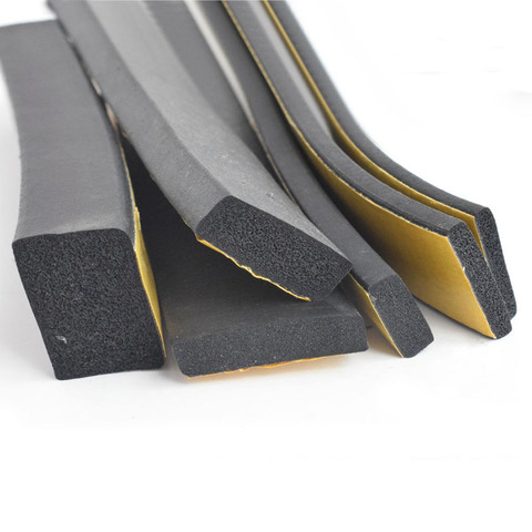 Rubber Self Adhesive Sponge Seal Strip Width 8~50mm Thick 2~10mm EVA Black Foam Anti-collision Seal Gasket ► Photo 1/6