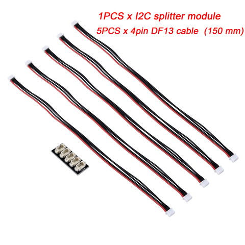 Pixhawk PIX PX4 I2C Splitter I2C Junction Board Hub Expand Module Accessories with Cables ► Photo 1/6