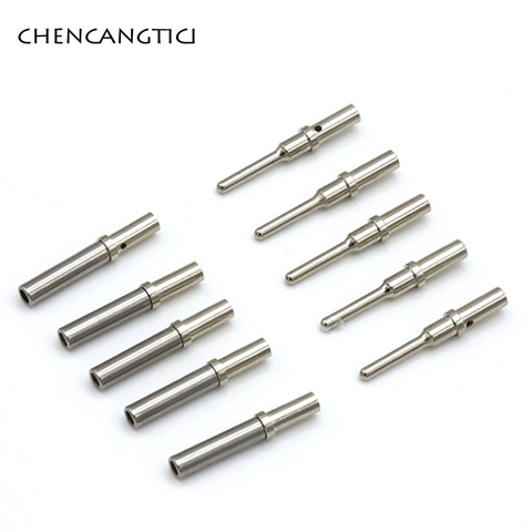 10 Pcs DT Series Contact Stainless Steel Female Male Deutsch Crimp Solid Terminal 0462-201-16141 0460-202-16141 16-20AWG ► Photo 1/1