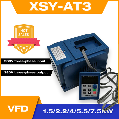 AC 380V VFD 1.5KW/2.2KW/4KW/5500W/7500W Variable Frequency Drive Free Shipping 3-Phases Motor Speed Controller Inverter ► Photo 1/5