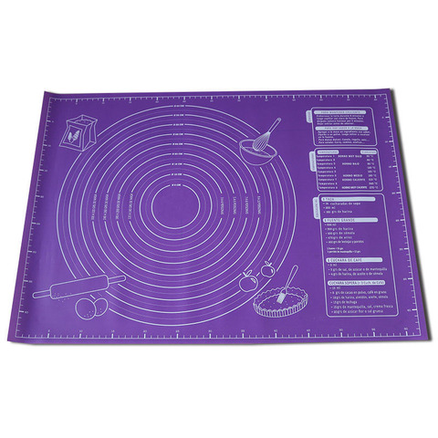 65x45cm Non-Slip Table Mat Silicone Baking Mat Non-Stick Pizza Dough Rolling Mat Kitchen Tools Cooking Pastry Sheet Pads ► Photo 1/6