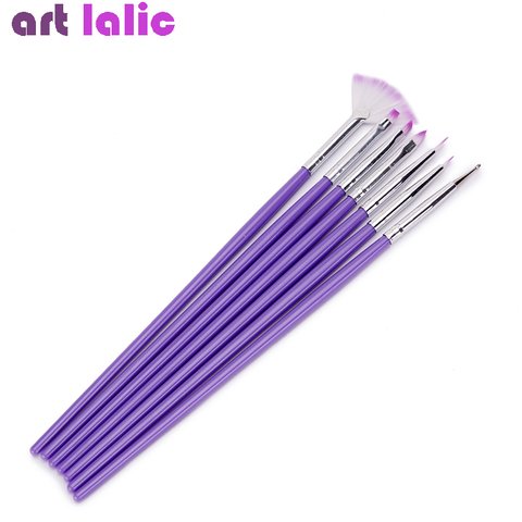 Hot Purple Nail Art Design Brush Manicure For Painting Dotting Tool Brushes Pen Set 7PCS ► Photo 1/3