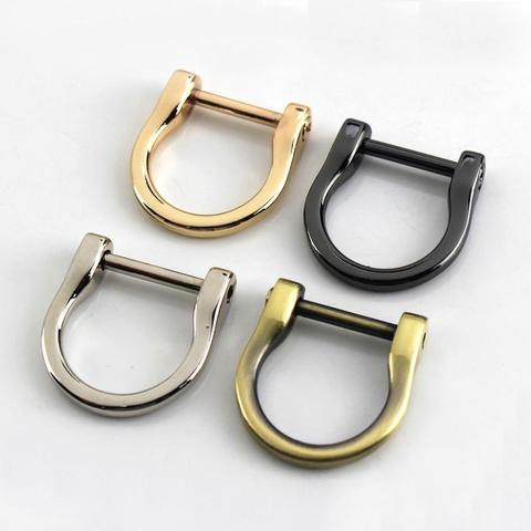 1piece Metal Detachable removable open screw D Ring buckle shackle clasp Leather Craft Bag strap belt handle shoulder webbing ► Photo 1/6