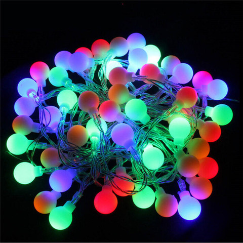 New 5M 40 LED RGB garland String Fairy ball Light For Wedding Christmas holiday decoration lamp Festival outdoor lighting 220V ► Photo 1/6