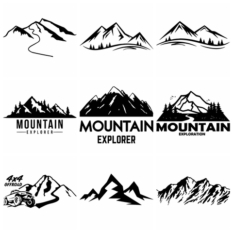 Funny Mountain Car Sticker Car Rearview Mirror Sticker Auto Body Styling Stickers Accessories ► Photo 1/6