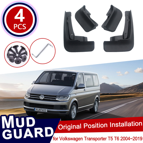 for Volkswagen VW Transporter T5 T6 Caravelle Multivan 2004~2022 Mud Flaps Flap Splash Guards Mudguards Car Accessories 2010 ► Photo 1/6