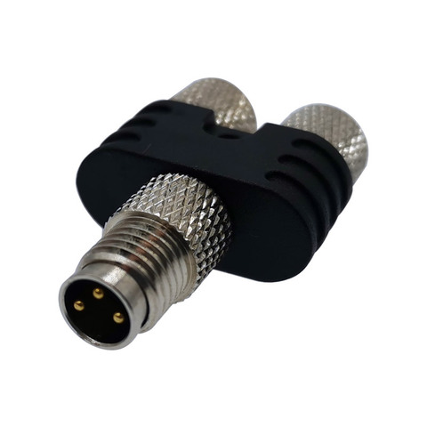 M8 three-way pipe conversion plug waterproof sensor connector Male Female 3 pin 4 pin ► Photo 1/5
