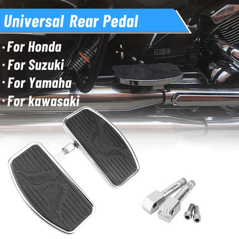 Motorcycle Rear Passenger Foot Pegs Floorboards For KAWASAKI Vulcan Honda Shadow Suzuki Yamaha Universal ► Photo 1/6