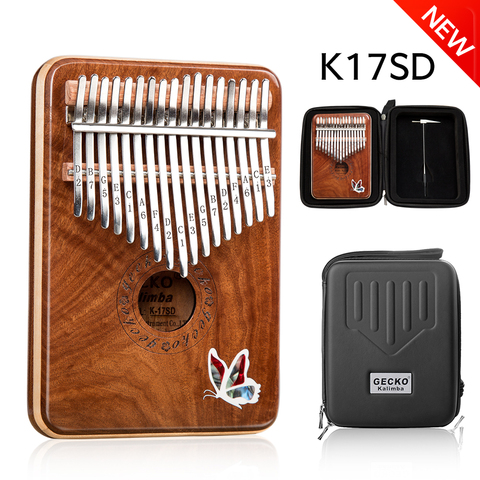 GECKO 17 Key Kalimba K17SD Thumb Piano Imported Solid Red Sandalwood Musical Instrument Band EVA ► Photo 1/6